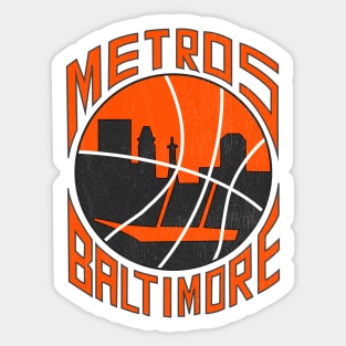 Retro Baltimore Metros Baseball 1978 Sticker